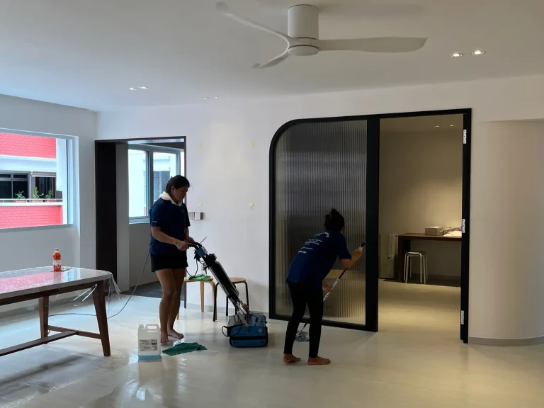 be mitey clean's team doing post renovation cleaning